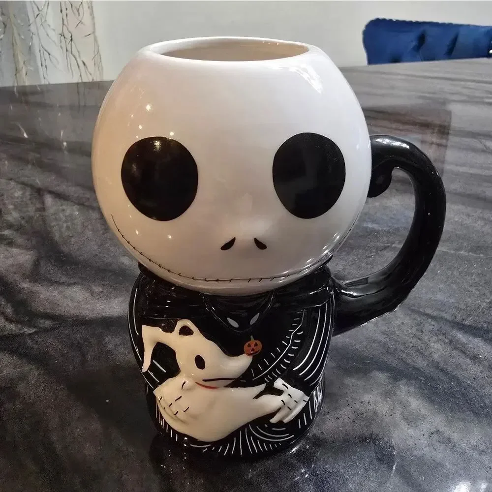Disney Nightmare Before Christmas Jack Skellington Ceramic Mug 3D Sculpted 16oz
